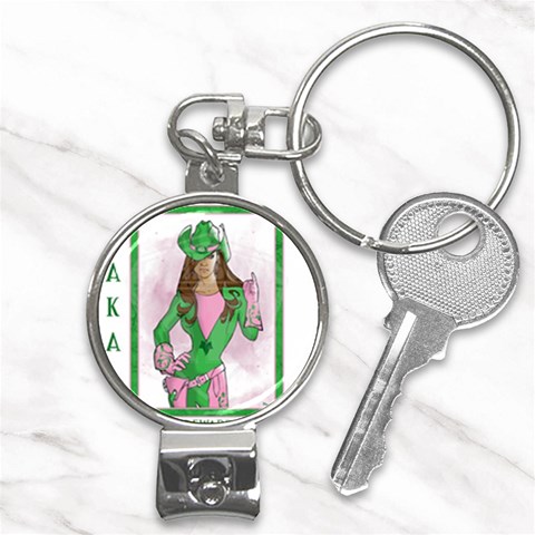 AKA Wanted Nail Clippers Key Chain from ArtsNow.com Front