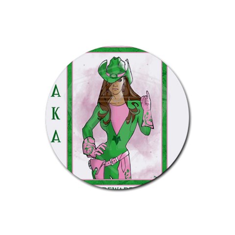 AKA Wanted Rubber Round Coaster (4 pack) from ArtsNow.com Front