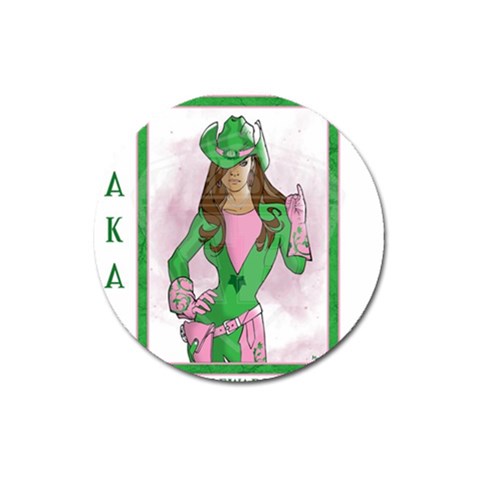 AKA Wanted Magnet 3  (Round) from ArtsNow.com Front