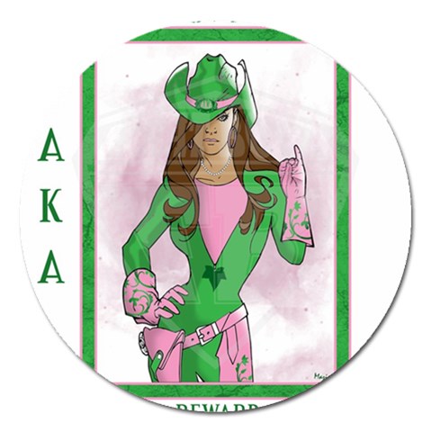 AKA Wanted Magnet 5  (Round) from ArtsNow.com Front
