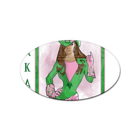 AKA Wanted Sticker Oval (10 pack) from ArtsNow.com Front