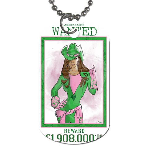 AKA Wanted Dog Tag (Two Sides) from ArtsNow.com Front