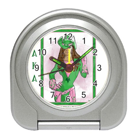 AKA Wanted Travel Alarm Clock from ArtsNow.com Front