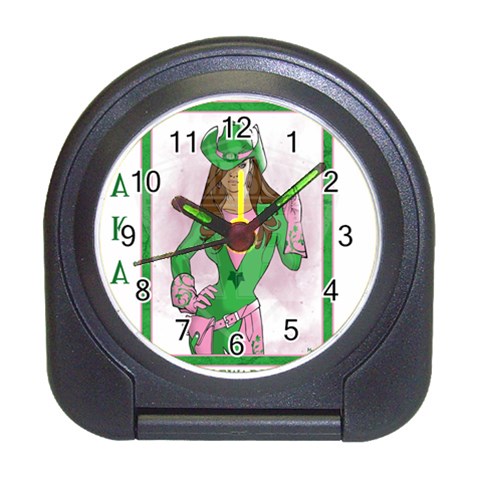 AKA Wanted Travel Alarm Clock from ArtsNow.com Front
