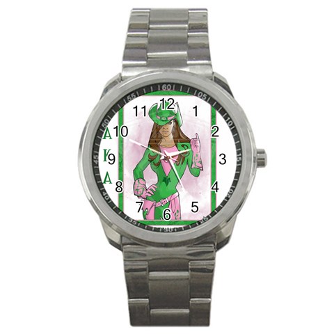 AKA Wanted Sport Metal Watch from ArtsNow.com Front