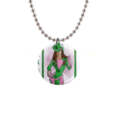 AKA Wanted 1  Button Necklace from ArtsNow.com Front