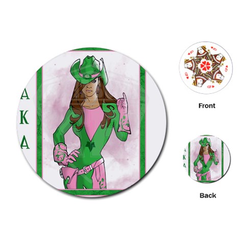 AKA Wanted Playing Cards (Round) from ArtsNow.com Front