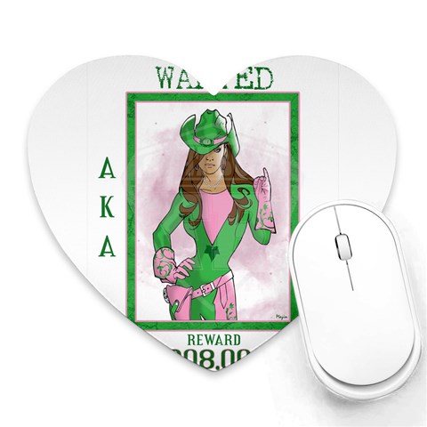 AKA Wanted Mousepad (Heart) from ArtsNow.com Front