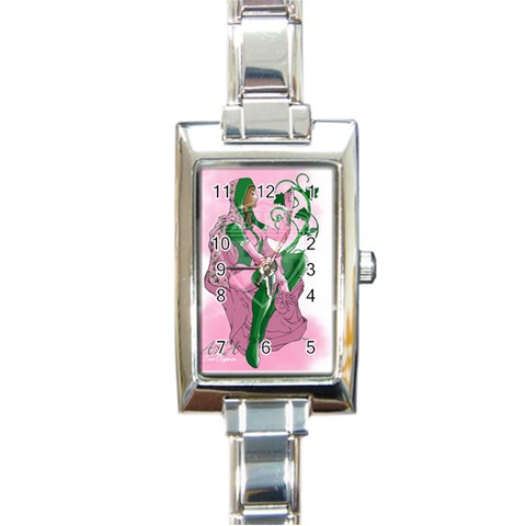 aka True Elegance Rectangular Italian Charm Watch from ArtsNow.com Front