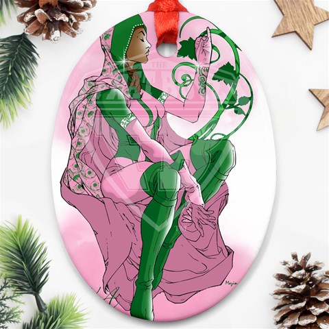 aka True Elegance Ornament (Oval) from ArtsNow.com Front