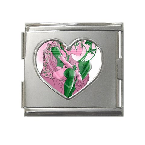 aka True Elegance Mega Link Heart Italian Charm (18mm) from ArtsNow.com Front