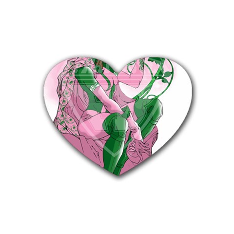 aka True Elegance Rubber Heart Coaster (4 pack) from ArtsNow.com Front