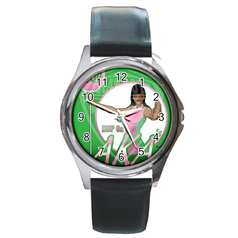 aka Stop H8N on AKA s Round Metal Watch from ArtsNow.com Front
