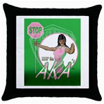 aka Stop H8N on AKA s Throw Pillow Case (Black)