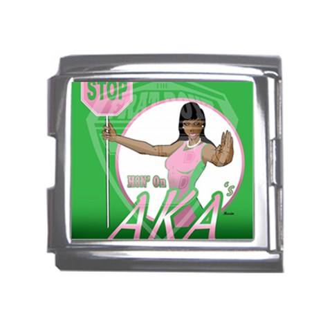 aka Stop H8N on AKA s Mega Link Italian Charm (18mm) from ArtsNow.com Front