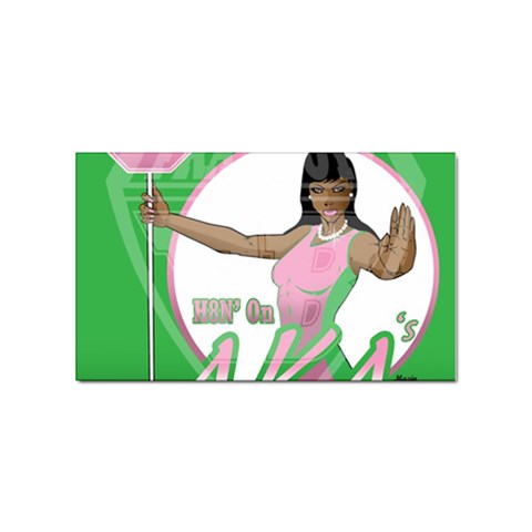 aka Stop H8N on AKA s Sticker (Rectangular) from ArtsNow.com Front
