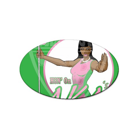 aka Stop H8N on AKA s Sticker Oval (10 pack) from ArtsNow.com Front