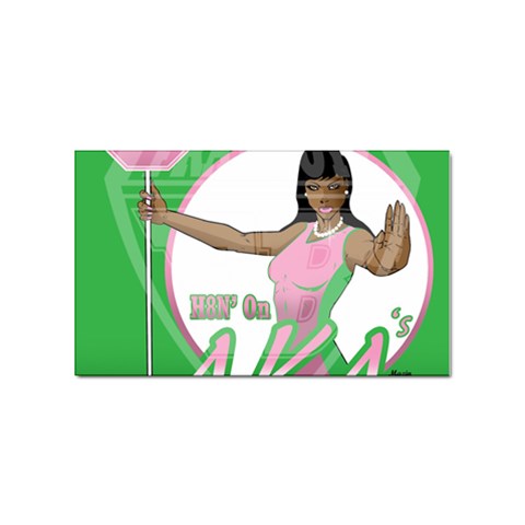 aka Stop H8N on AKA s Sticker Rectangular (100 pack) from ArtsNow.com Front