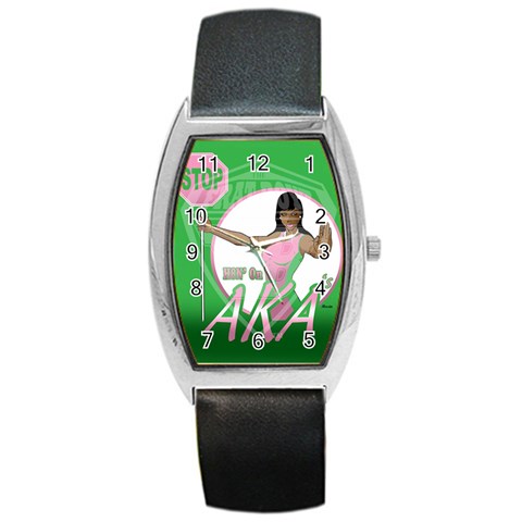 aka Stop H8N on AKA s Barrel Style Metal Watch from ArtsNow.com Front