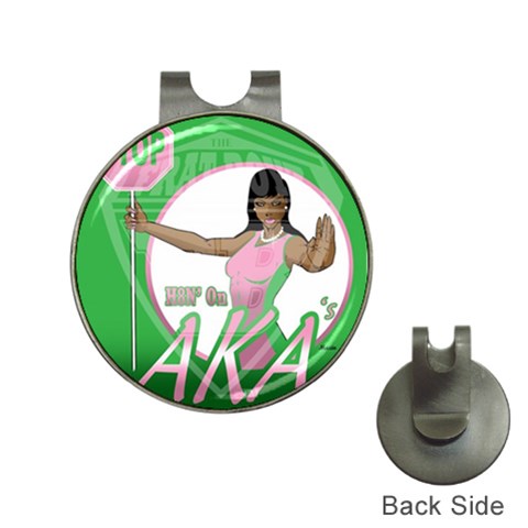 aka Stop H8N on AKA s Golf Ball Marker Hat Clip from ArtsNow.com Front