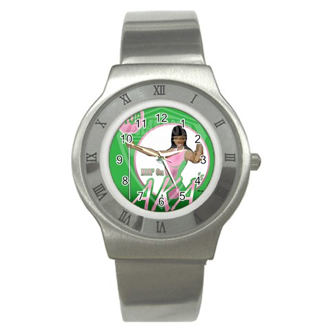 aka Stop H8N on AKA s Stainless Steel Watch from ArtsNow.com Front