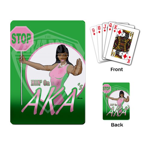 aka Stop H8N on AKA s Playing Cards Single Design from ArtsNow.com Back