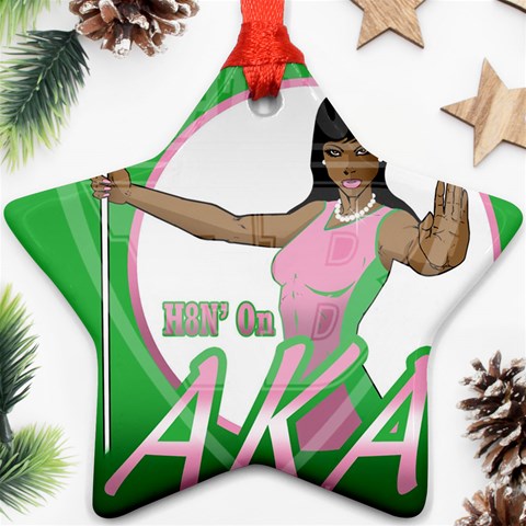 aka Stop H8N on AKA s Star Ornament (Two Sides) from ArtsNow.com Front