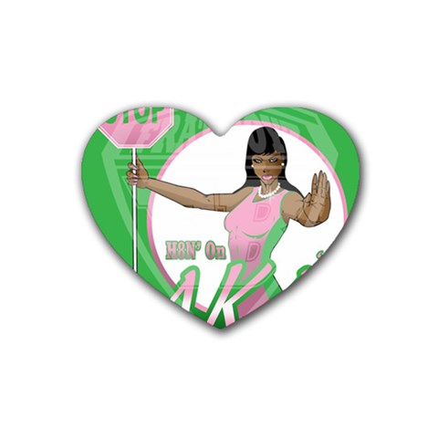 aka Stop H8N on AKA s Rubber Coaster (Heart) from ArtsNow.com Front