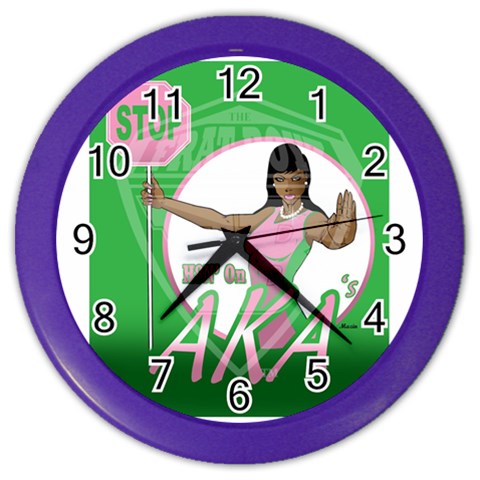 aka Stop H8N on AKA s Color Wall Clock from ArtsNow.com Front