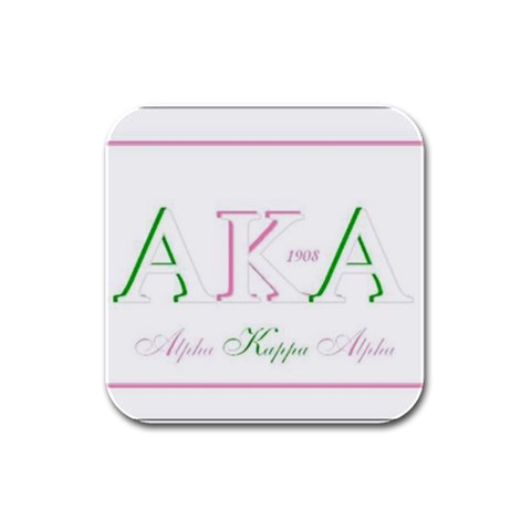 aka slide21 Rubber Square Coaster (4 pack) from ArtsNow.com Front
