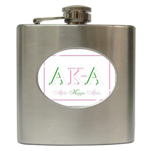 aka slide21 Hip Flask (6 oz) from ArtsNow.com Front