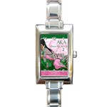 AKA Queen Of All Sororities Rectangular Italian Charm Watch