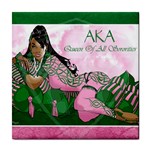 AKA Queen Of All Sororities Tile Coaster