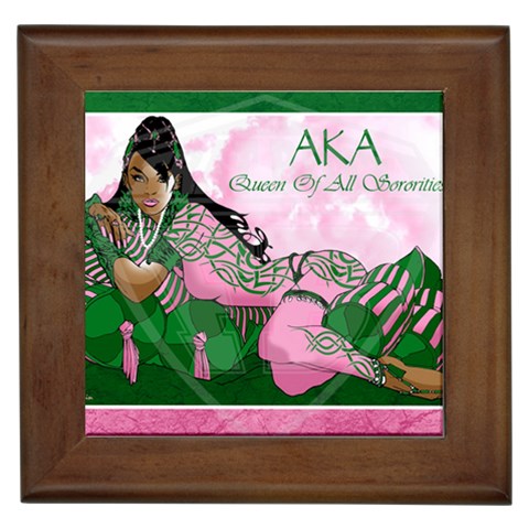 AKA Queen Of All Sororities Framed Tile from ArtsNow.com Front