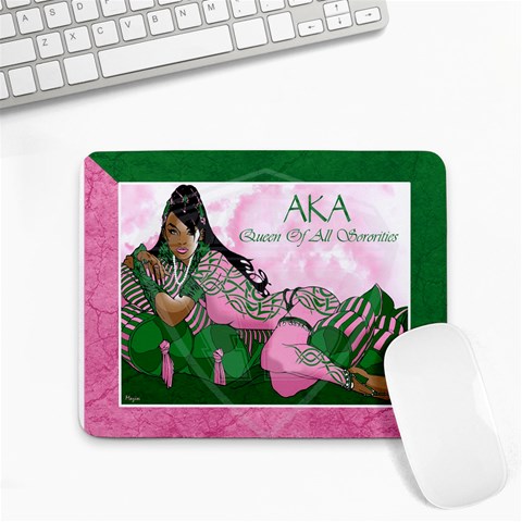 AKA Queen Of All Sororities Small Mousepad from ArtsNow.com Front