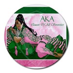 AKA Queen Of All Sororities Round Mousepad