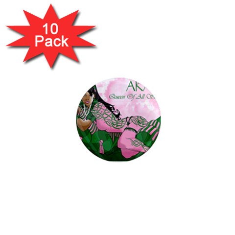 AKA Queen Of All Sororities 1  Mini Magnet (10 pack)  from ArtsNow.com Front