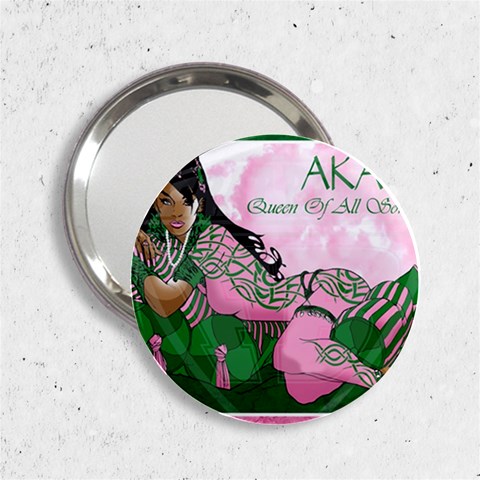 AKA Queen Of All Sororities 2.25  Handbag Mirror from ArtsNow.com Front