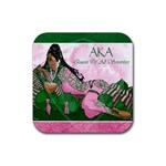 AKA Queen Of All Sororities Rubber Coaster (Square)
