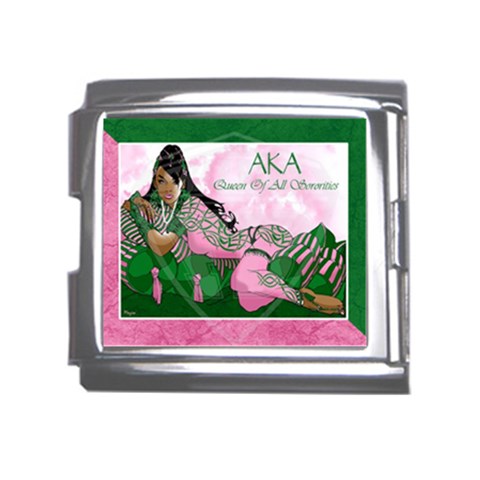 AKA Queen Of All Sororities Mega Link Italian Charm (18mm) from ArtsNow.com Front