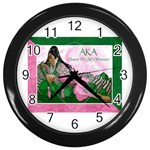 AKA Queen Of All Sororities Wall Clock (Black)