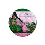 AKA Queen Of All Sororities Rubber Coaster (Round)