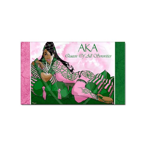 AKA Queen Of All Sororities Sticker (Rectangular) from ArtsNow.com Front