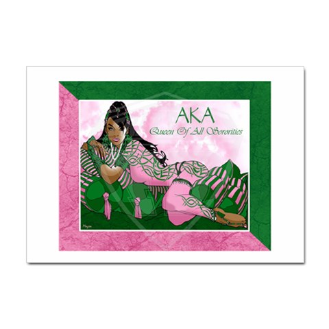 AKA Queen Of All Sororities Sticker A4 (100 pack) from ArtsNow.com Front
