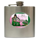 AKA Queen Of All Sororities Hip Flask (6 oz)