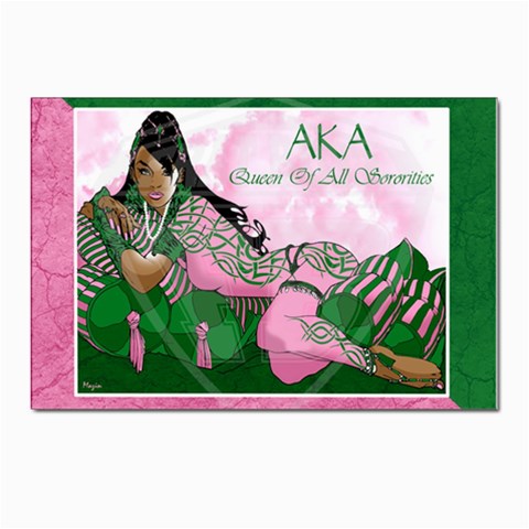 AKA Queen Of All Sororities Postcard 4 x 6  (Pkg of 10) from ArtsNow.com Front