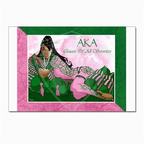 AKA Queen Of All Sororities Postcards 5  x 7  (Pkg of 10) from ArtsNow.com Front