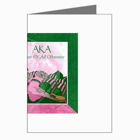 AKA Queen Of All Sororities Greeting Card from ArtsNow.com Left