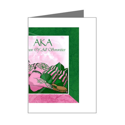 AKA Queen Of All Sororities Mini Greeting Card from ArtsNow.com Left