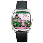 AKA Queen Of All Sororities Square Metal Watch